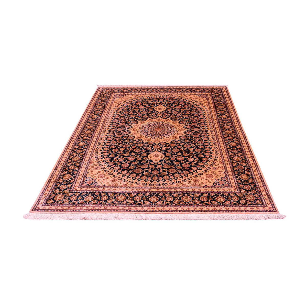 Silketæppe - China Silk - 183 x 122 cm - mørkerød