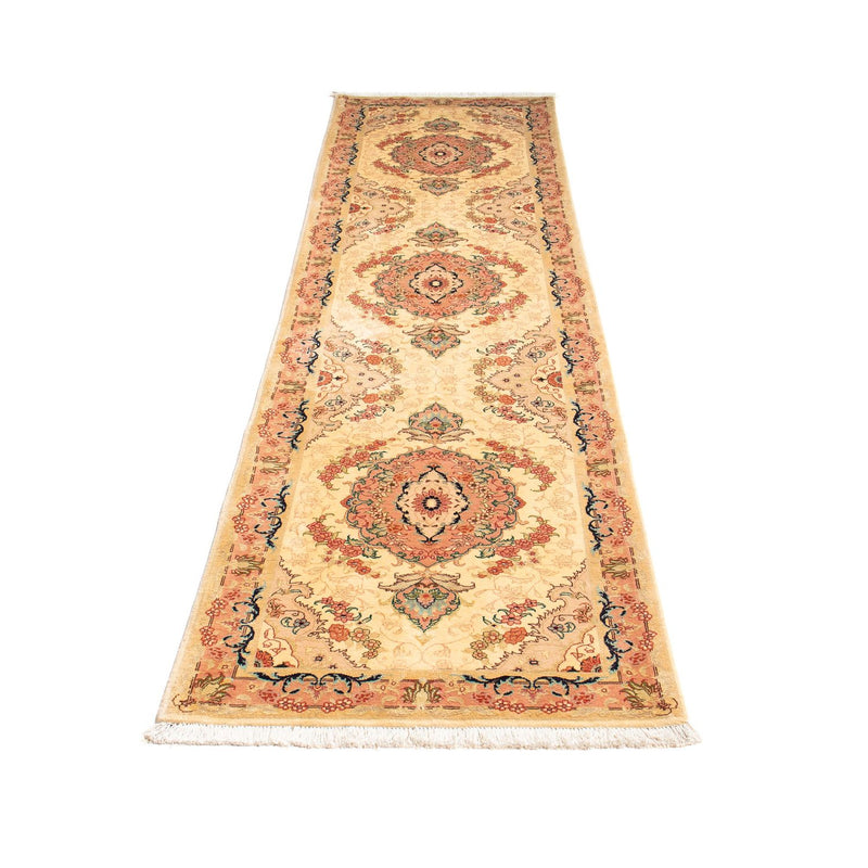 Løber Persisk tæppe - Tabriz - Royal - 295 x 78 cm - lys brun
