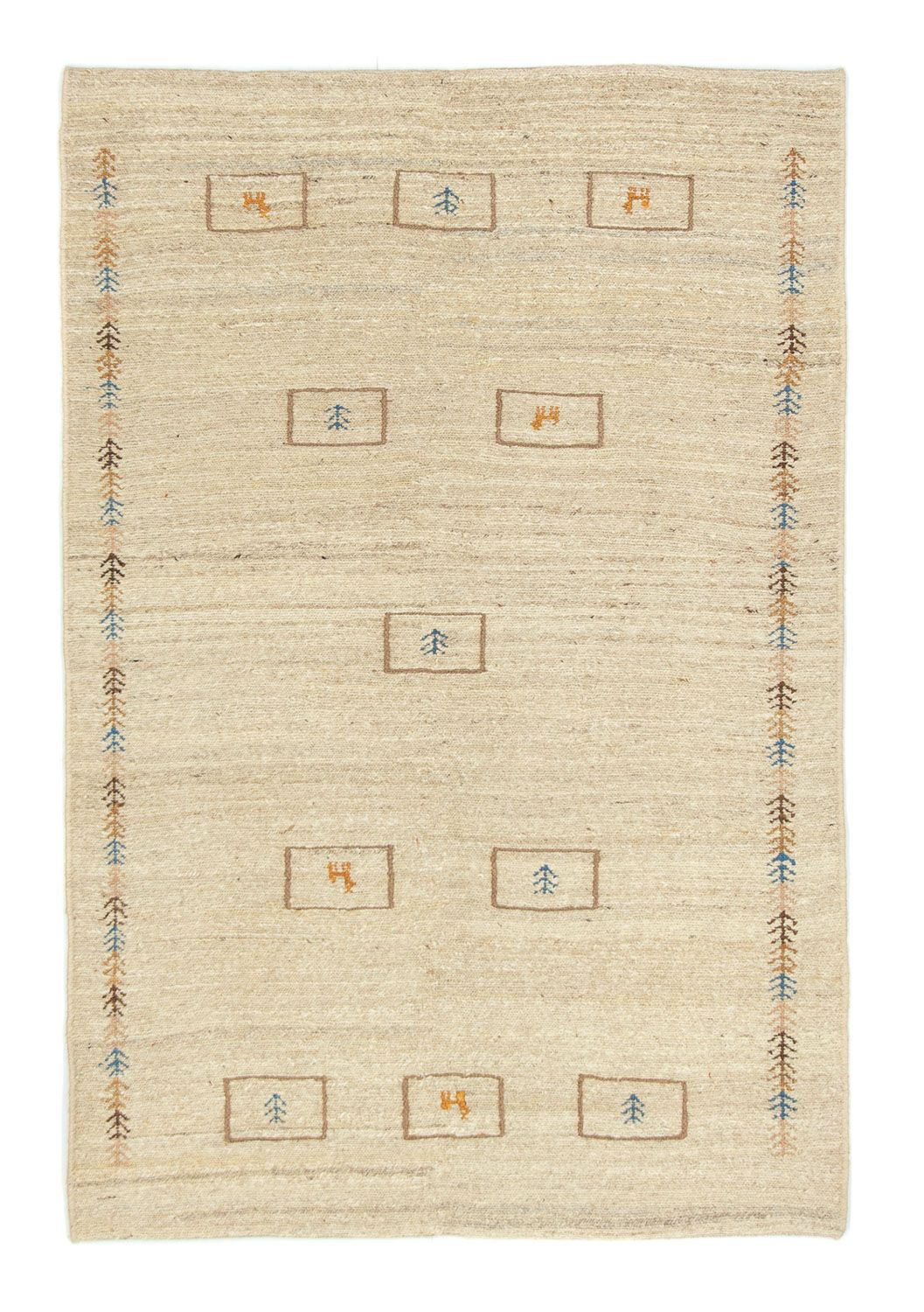 Gabbeh-tæppe - Persisk - 166 x 113 cm - beige