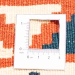 Kelim-tæppe - orientalsk firkantet  - 104 x 102 cm - mørkerød