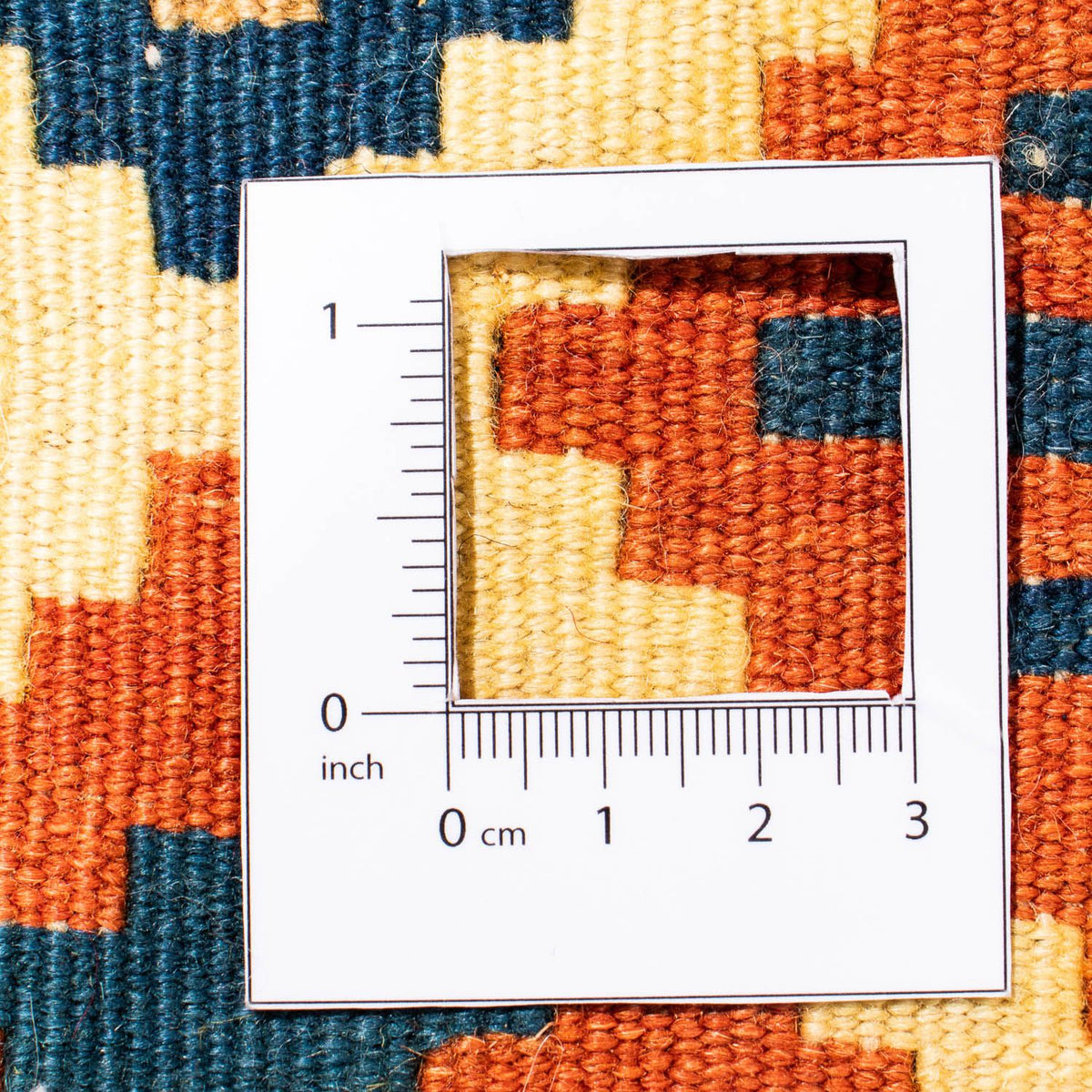 Kelim-tæppe - orientalsk firkantet - 100 x 100 cm - beige