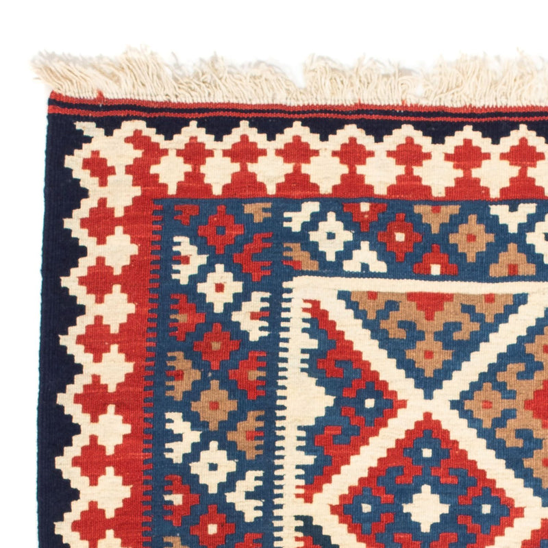 Kelim-tæppe - orientalsk firkantet  - 103 x 100 cm - flerfarvet