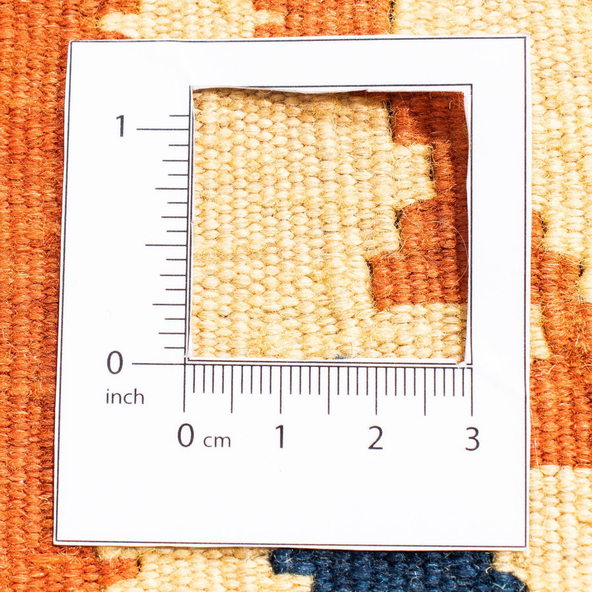 Kelim-tæppe - orientalsk firkantet  - 103 x 100 cm - beige