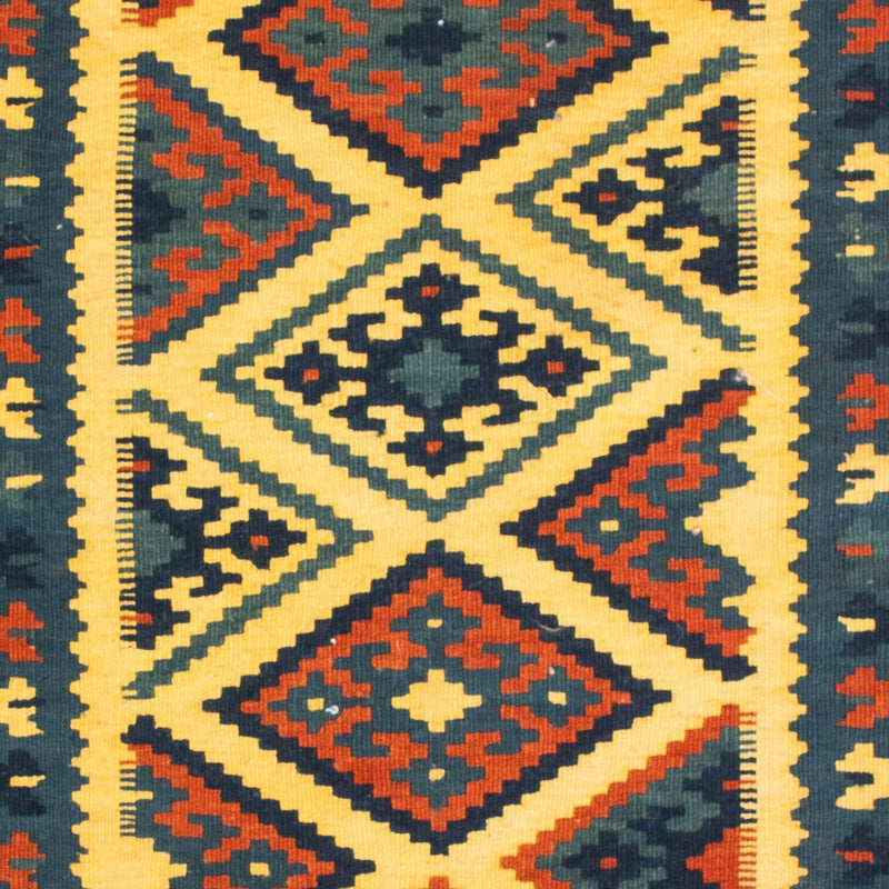 Kelim-tæppe - orientalsk firkantet  - 102 x 101 cm - flerfarvet