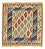 Kelim-tæppe - orientalsk firkantet  - 100 x 100 cm - beige