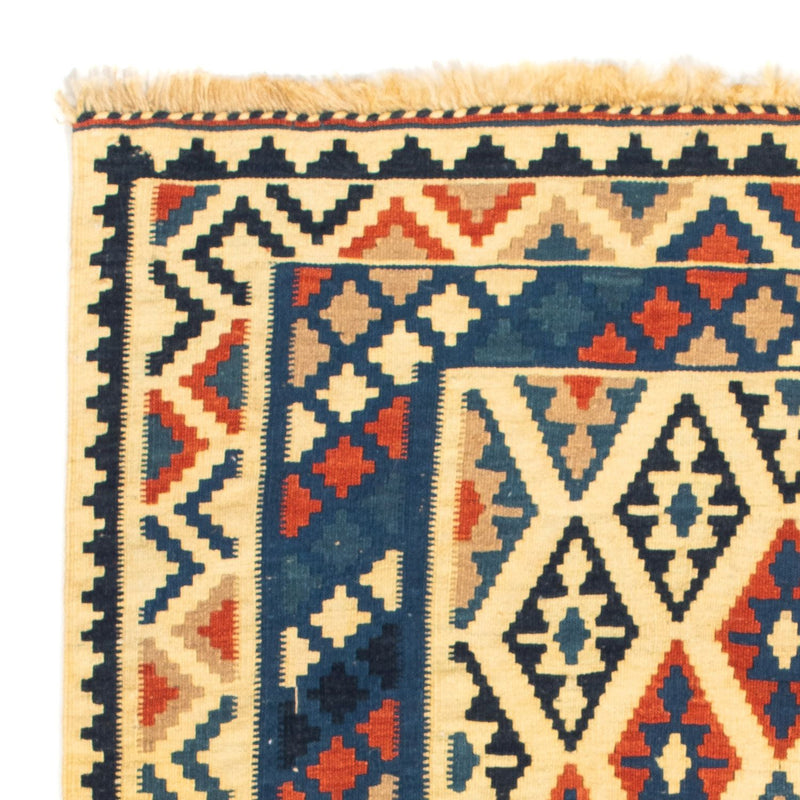 Kelim-tæppe - orientalsk firkantet  - 100 x 100 cm - beige