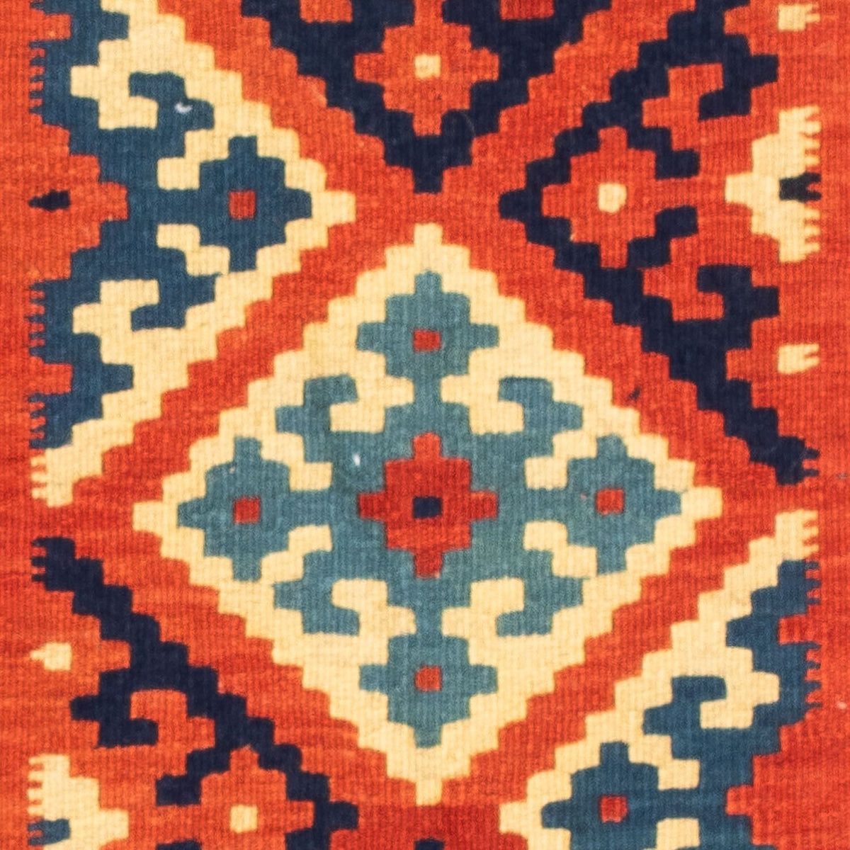 Kelim-tæppe - orientalsk firkantet  - 104 x 101 cm - flerfarvet