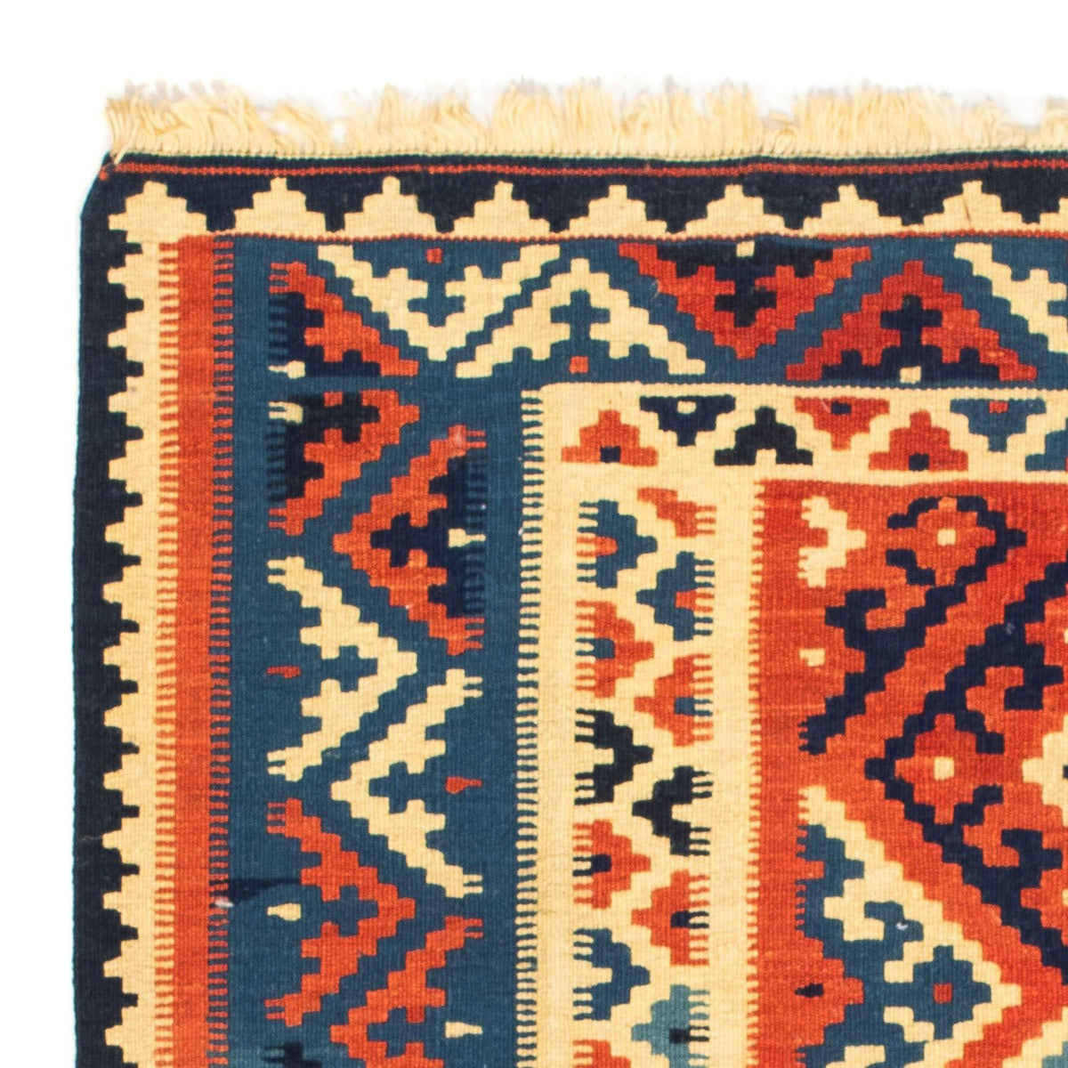 Kelim-tæppe - orientalsk firkantet  - 104 x 101 cm - flerfarvet