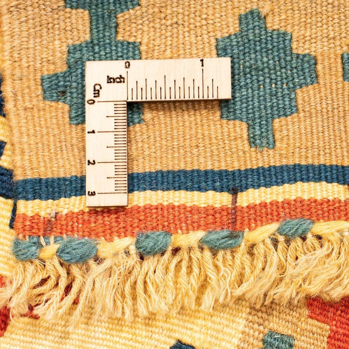 Kelim-tæppe - orientalsk firkantet - 105 x 103 cm - flerfarvet