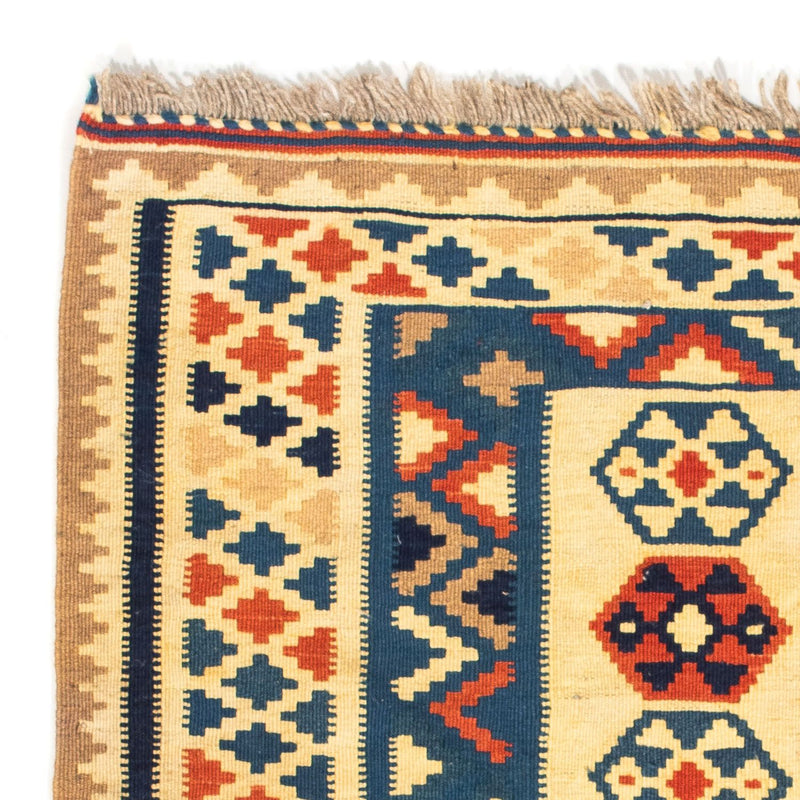 Kelim-tæppe - orientalsk firkantet  - 103 x 100 cm - beige