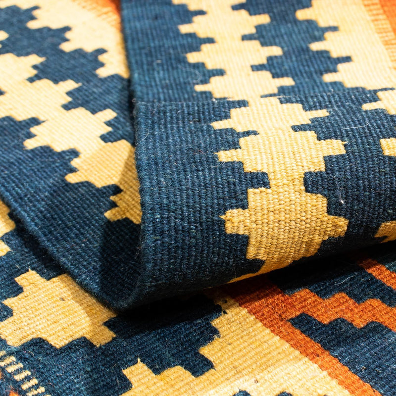 Kelim-tæppe - orientalsk firkantet  - 107 x 100 cm - lys beige