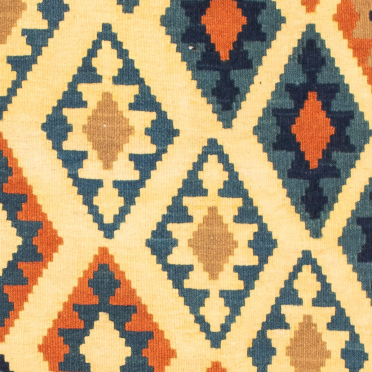 Kelim-tæppe - orientalsk firkantet  - 101 x 99 cm - beige