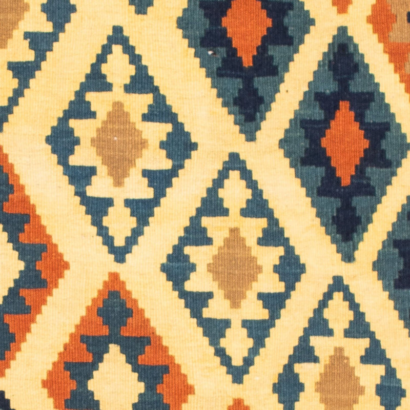 Kelim-tæppe - orientalsk firkantet  - 101 x 99 cm - beige