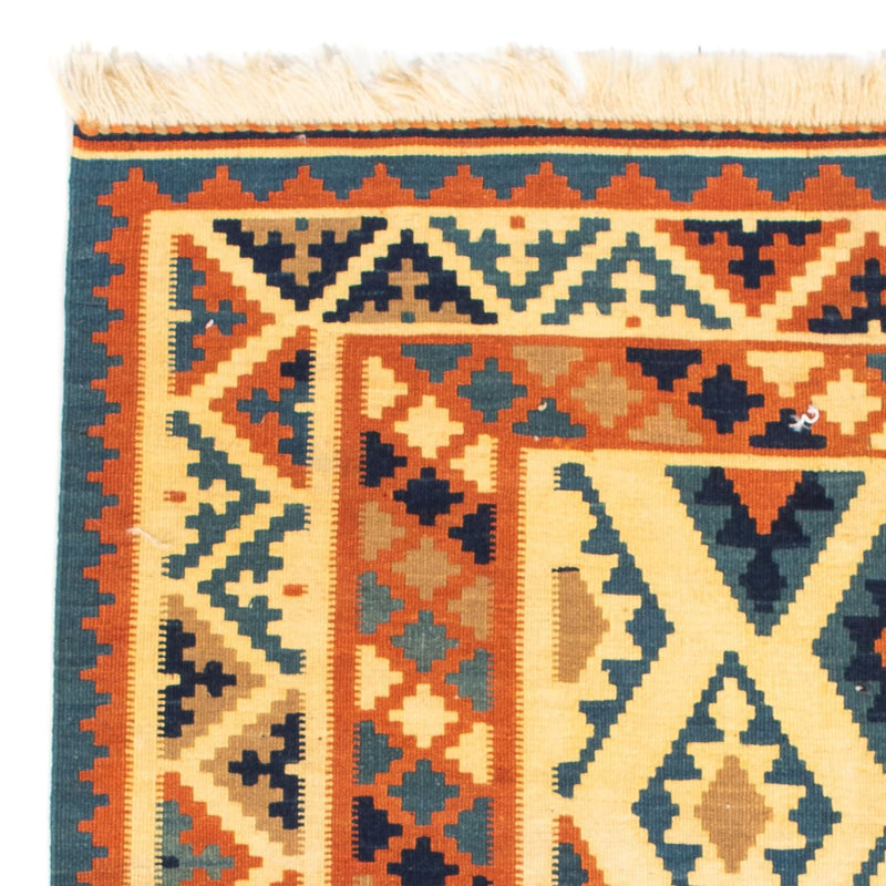 Kelim-tæppe - orientalsk firkantet  - 101 x 99 cm - beige