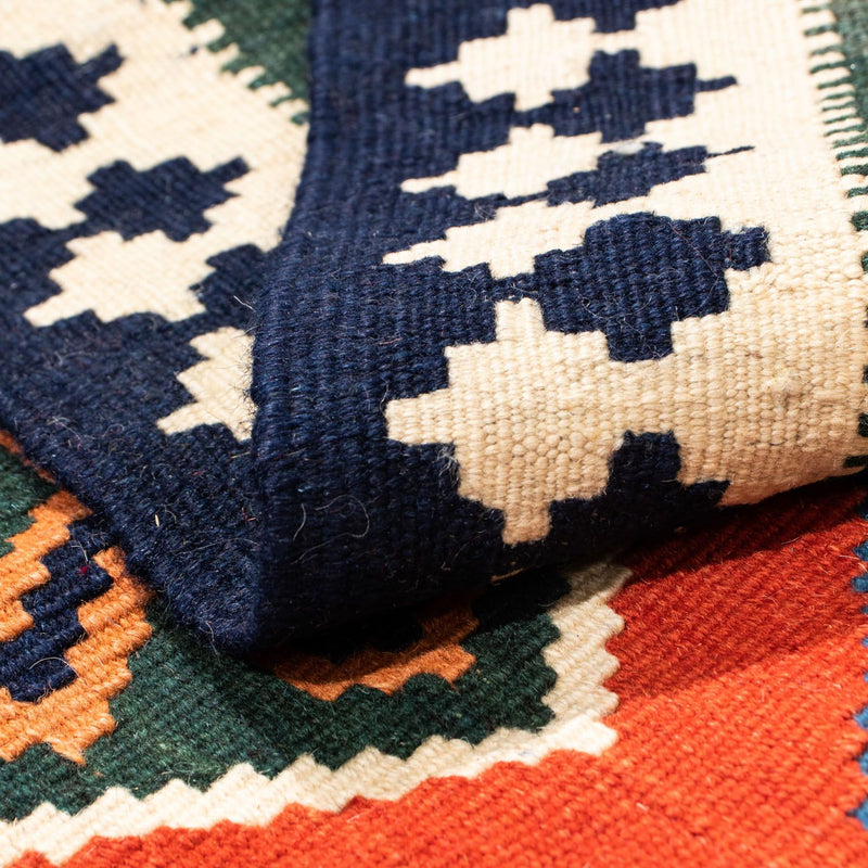 Kelim-tæppe - orientalsk firkantet  - 105 x 103 cm - rød