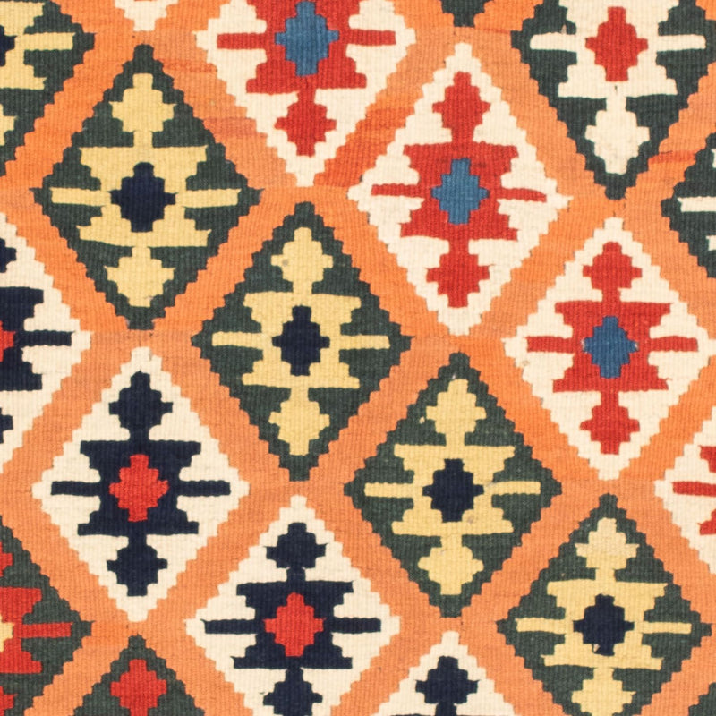 Kelim-tæppe - orientalsk firkantet  - 103 x 100 cm - lys brun