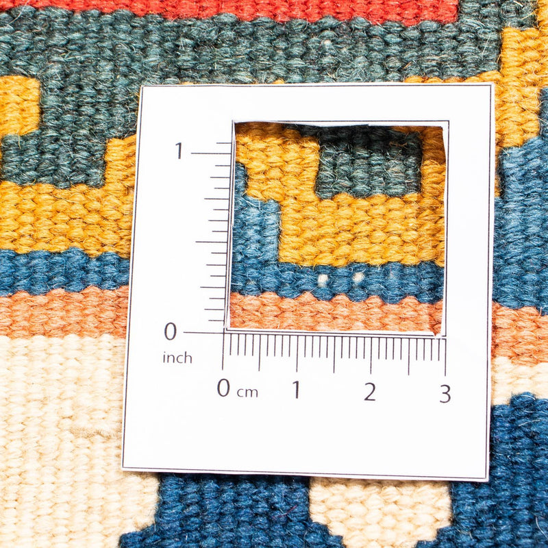 Kelim-tæppe - orientalsk firkantet  - 108 x 97 cm - rust