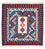 Kelim-tæppe - orientalsk firkantet  - 104 x 103 cm - mørkeblå