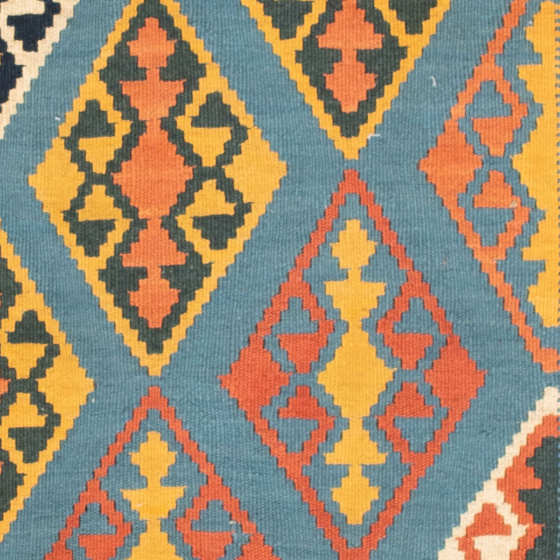 Kelim-tæppe - orientalsk firkantet  - 102 x 101 cm - orange