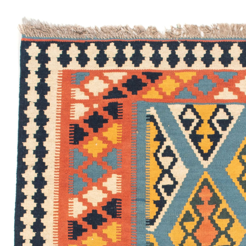 Kelim-tæppe - orientalsk firkantet  - 102 x 101 cm - orange