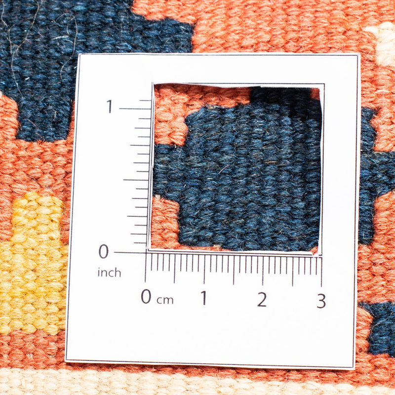 Kelim-tæppe - orientalsk firkantet  - 102 x 101 cm - orange