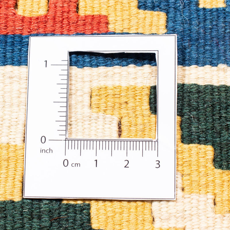 Kelim-tæppe - orientalsk firkantet  - 104 x 102 cm - blå