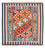 Kelim-tæppe - orientalsk firkantet  - 106 x 106 cm - orange