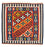 Kelim-tæppe - orientalsk firkantet  - 107 x 105 cm - rød