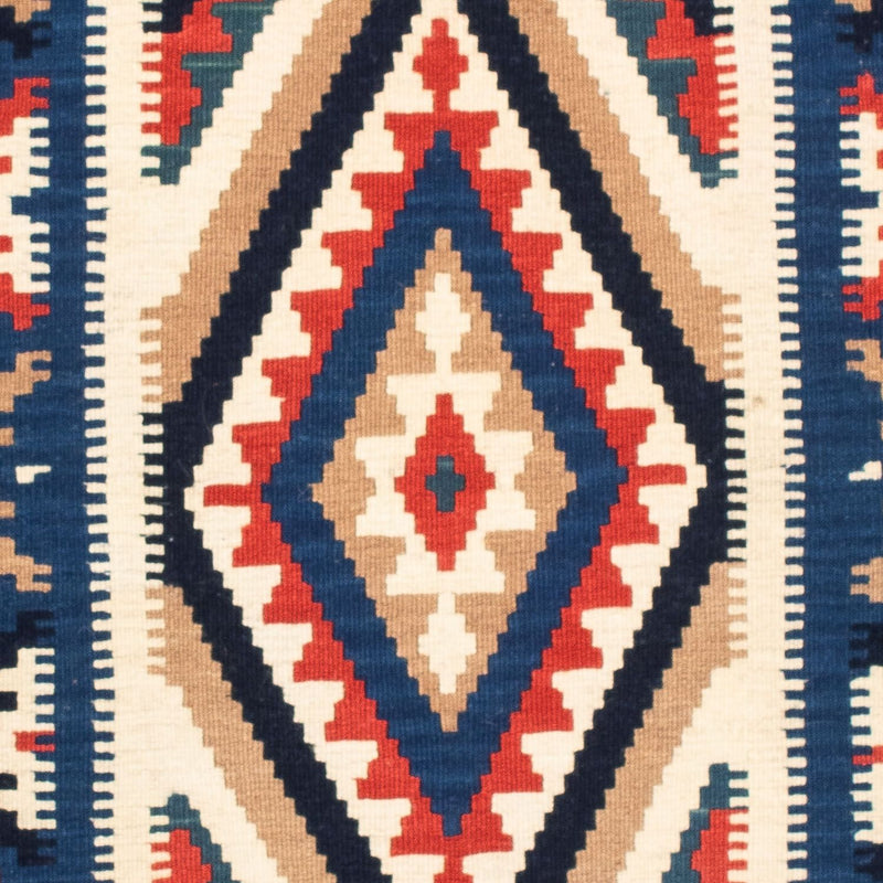 Kelim-tæppe - orientalsk firkantet  - 106 x 100 cm - flerfarvet