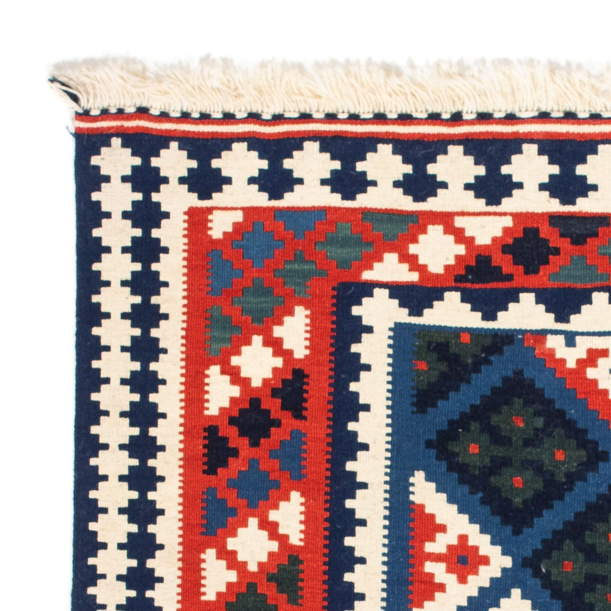 Kelim-tæppe - orientalsk firkantet  - 104 x 103 cm - flerfarvet