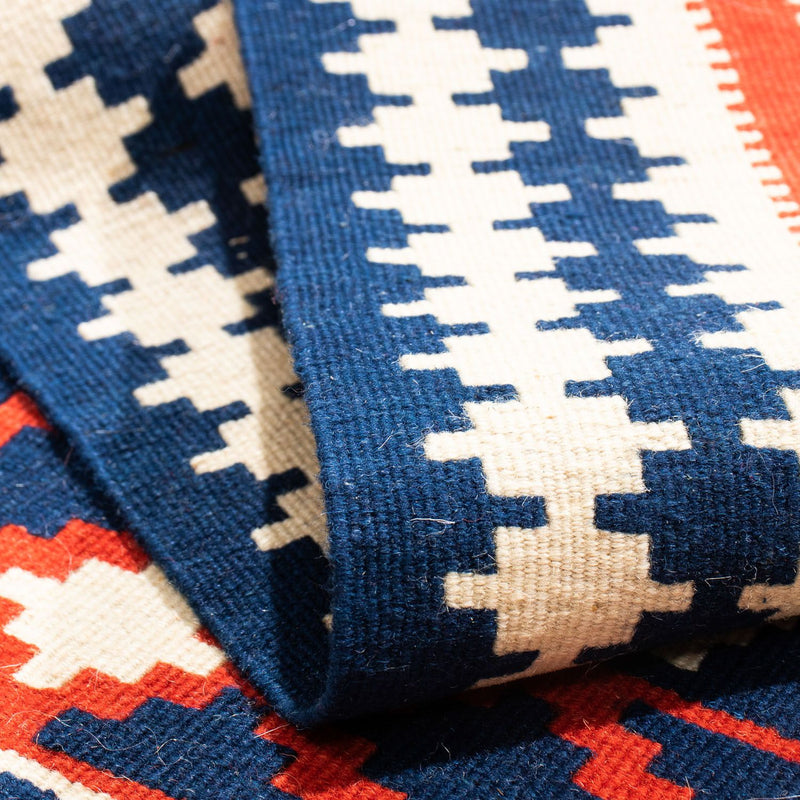 Kelim-tæppe - orientalsk firkantet  - 104 x 103 cm - flerfarvet