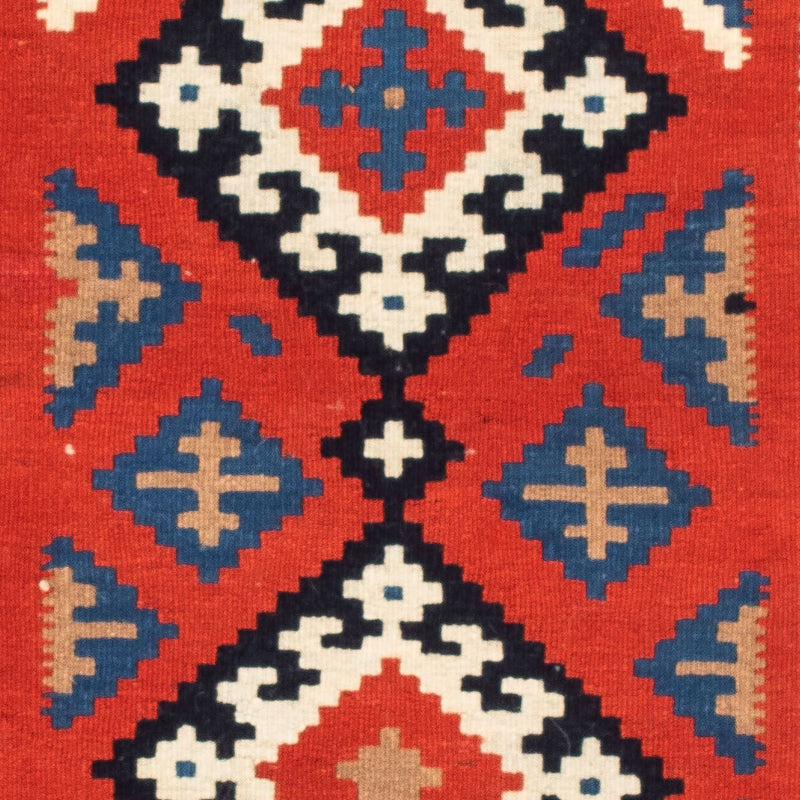 Kelim-tæppe - orientalsk firkantet  - 106 x 100 cm - flerfarvet