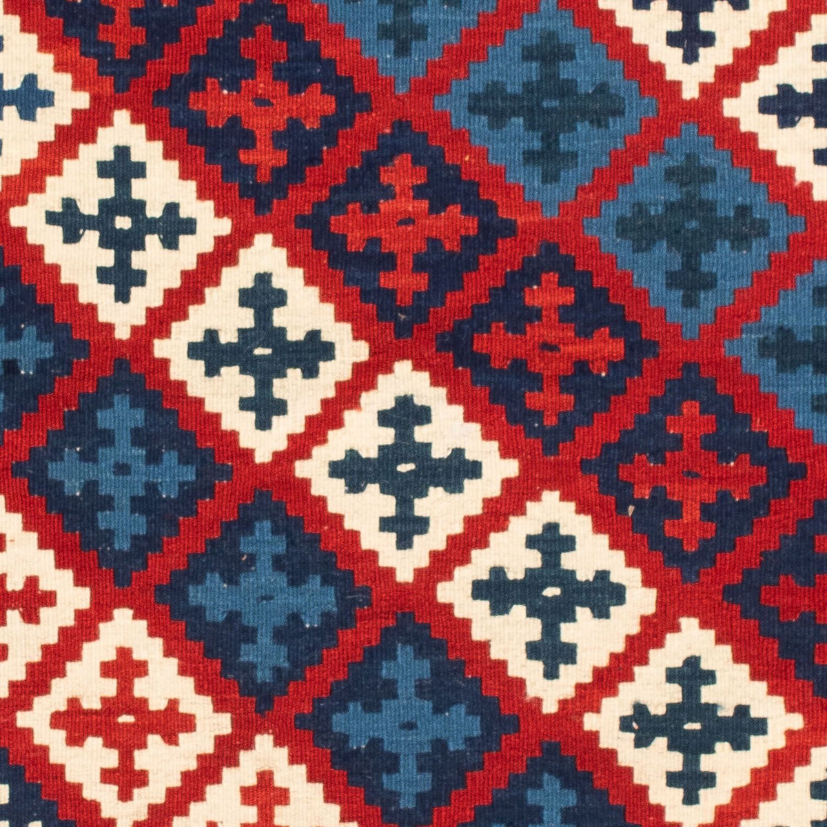 Kelim-tæppe - orientalsk firkantet  - 105 x 102 cm - flerfarvet