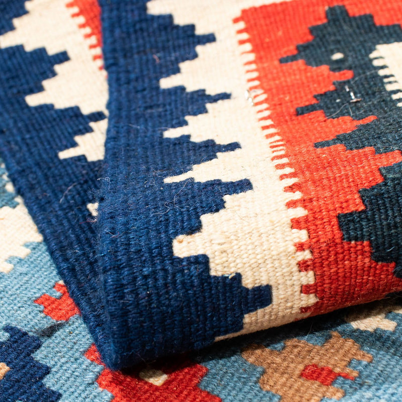 Kelim-tæppe - orientalsk firkantet  - 104 x 100 cm - flerfarvet