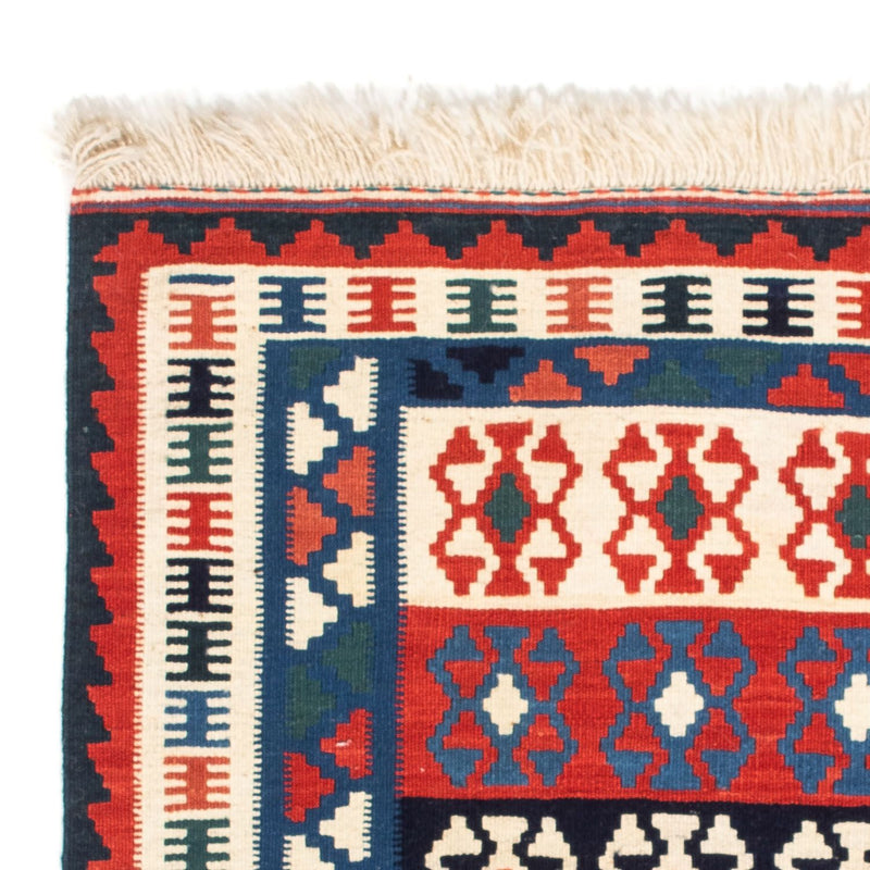 Kelim-tæppe - orientalsk firkantet  - 110 x 100 cm - blå