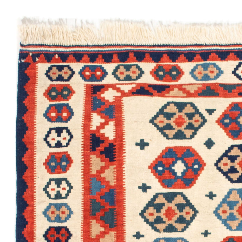 Kelim-tæppe - orientalsk firkantet  - 104 x 102 cm - beige