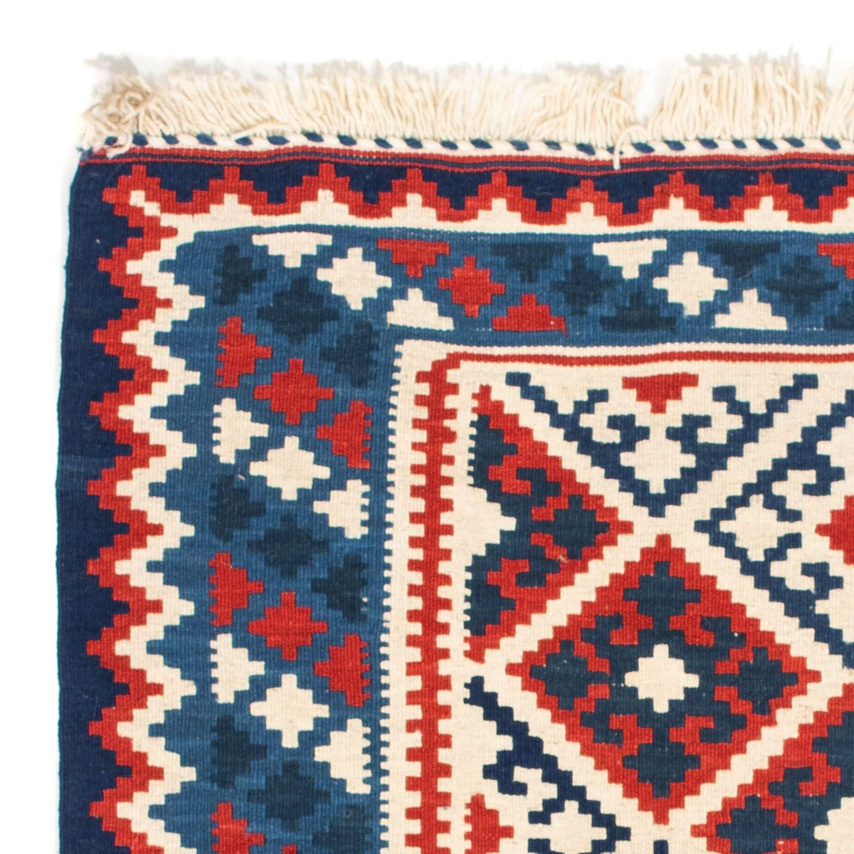 Kelim-tæppe - orientalsk firkantet  - 103 x 102 cm - beige