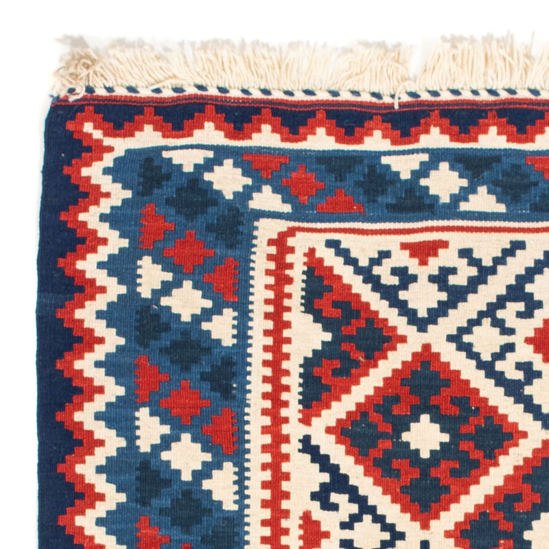 Kelim-tæppe - orientalsk firkantet  - 103 x 102 cm - beige