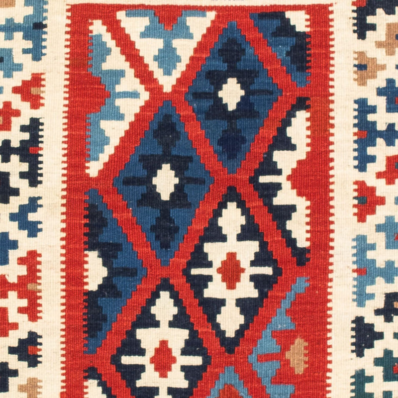 Kelim-tæppe - orientalsk firkantet  - 103 x 103 cm - blå