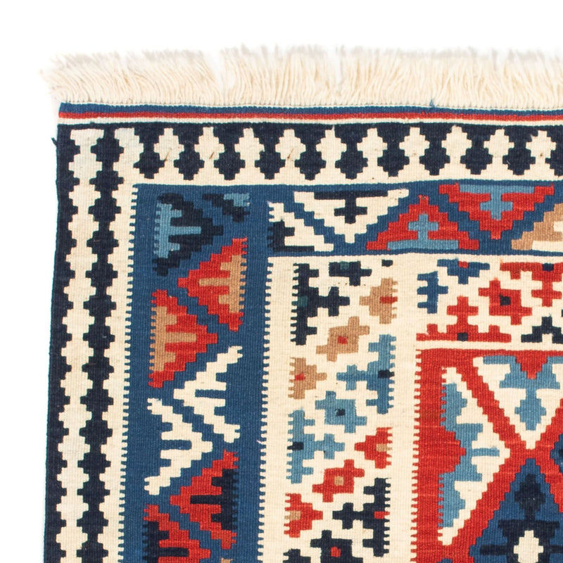 Kelim-tæppe - orientalsk firkantet  - 103 x 103 cm - blå