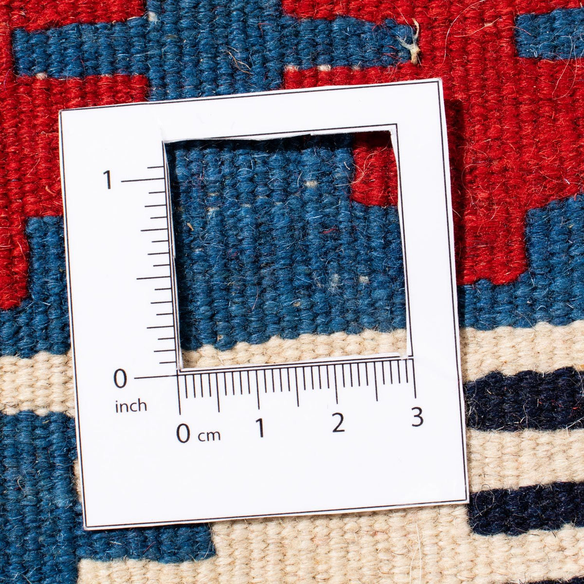 Kelim-tæppe - orientalsk firkantet  - 106 x 103 cm - blå