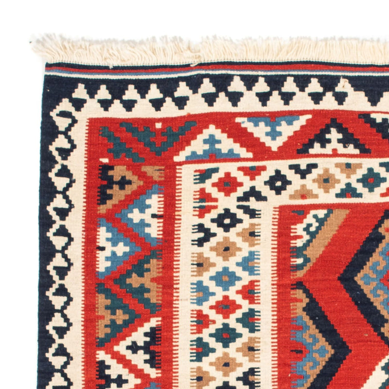 Kelim-tæppe - orientalsk firkantet  - 105 x 102 cm - rød