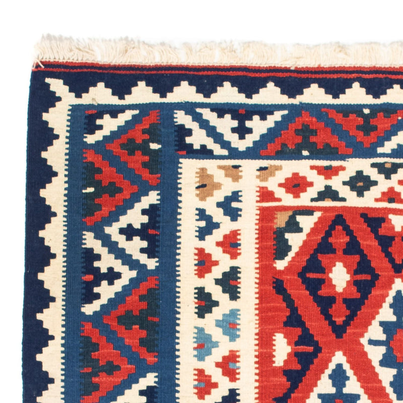 Kelim-tæppe - orientalsk firkantet  - 102 x 100 cm - blå