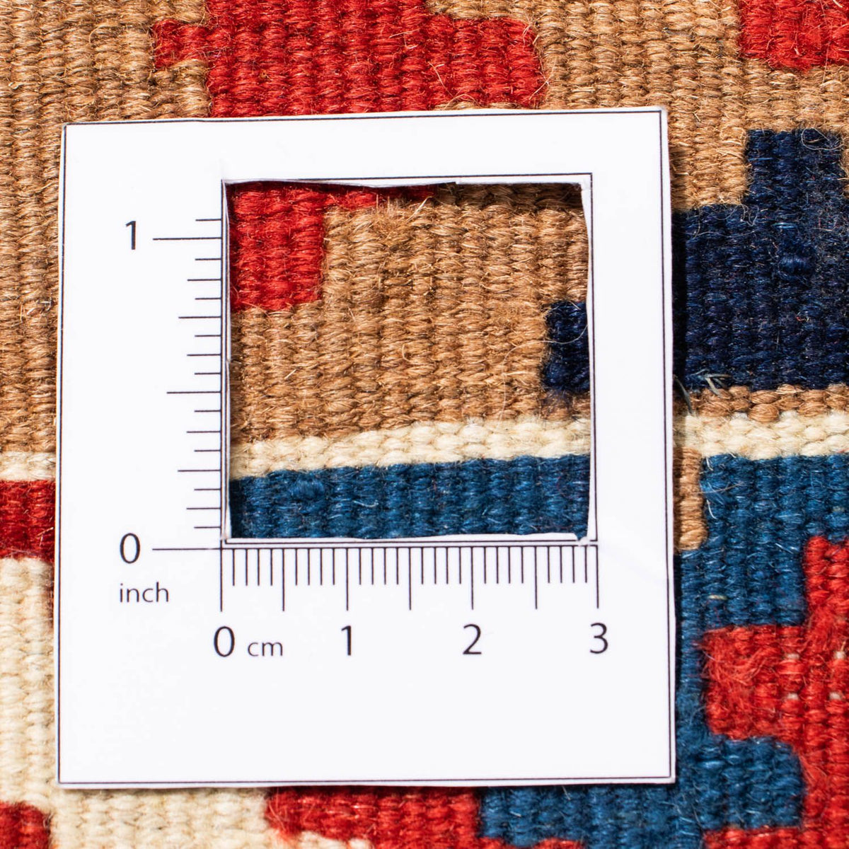 Kelim-tæppe - orientalsk firkantet  - 104 x 102 cm - blå