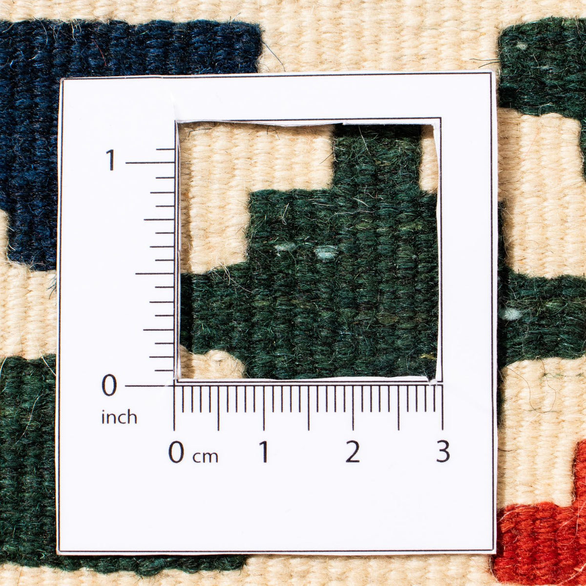 Kelim-tæppe - orientalsk firkantet  - 101 x 101 cm - beige