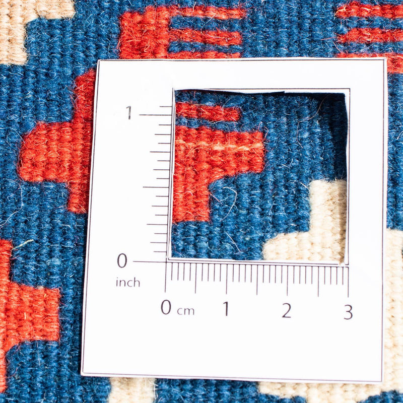 Kelim-tæppe - orientalsk firkantet  - 104 x 103 cm - blå