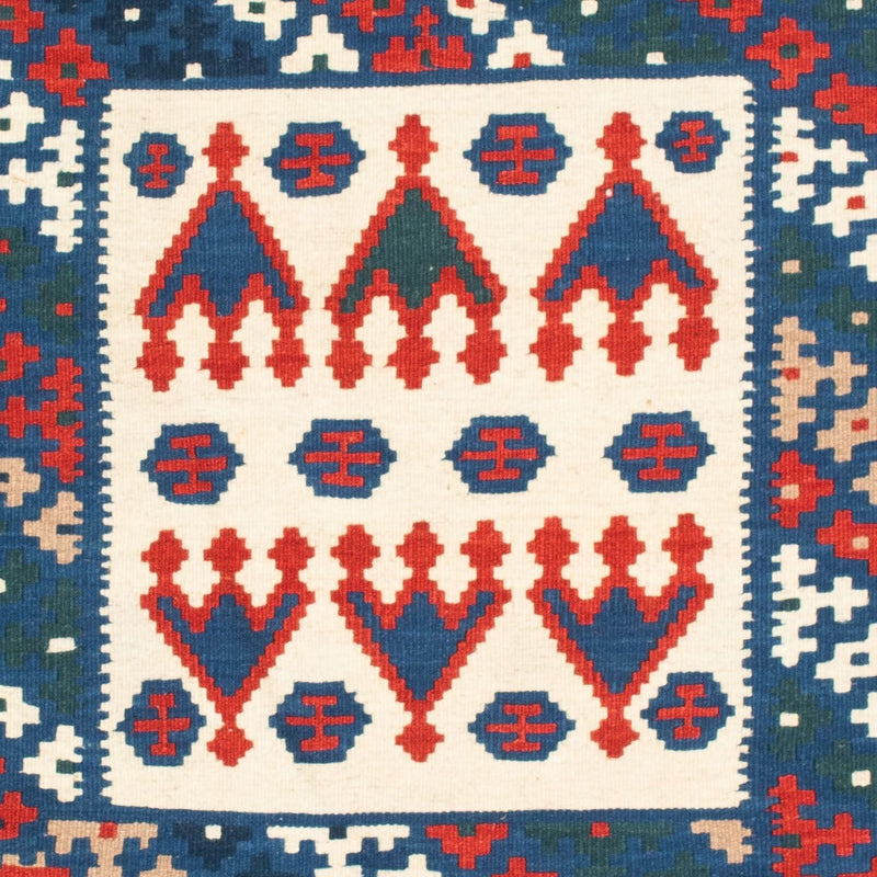 Kelim-tæppe - orientalsk firkantet  - 101 x 101 cm - beige