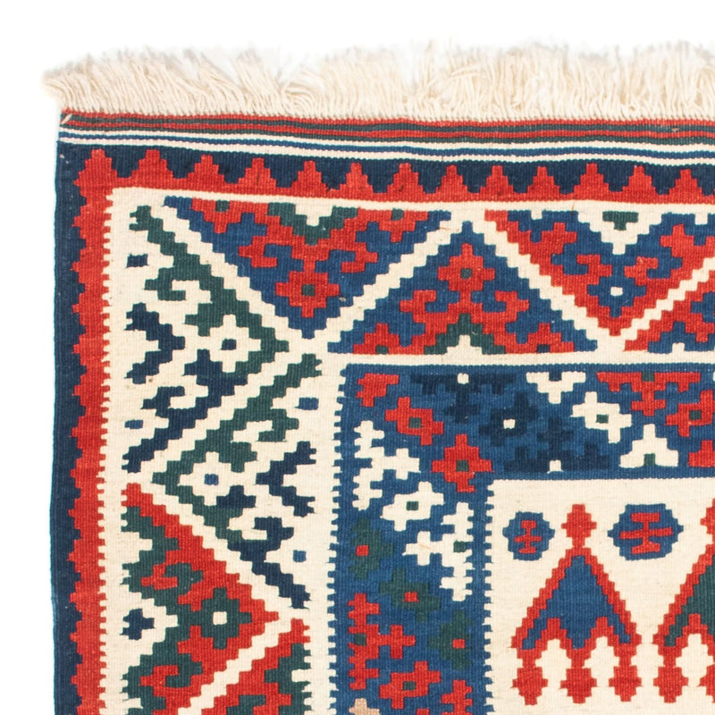 Kelim-tæppe - orientalsk firkantet  - 101 x 101 cm - beige