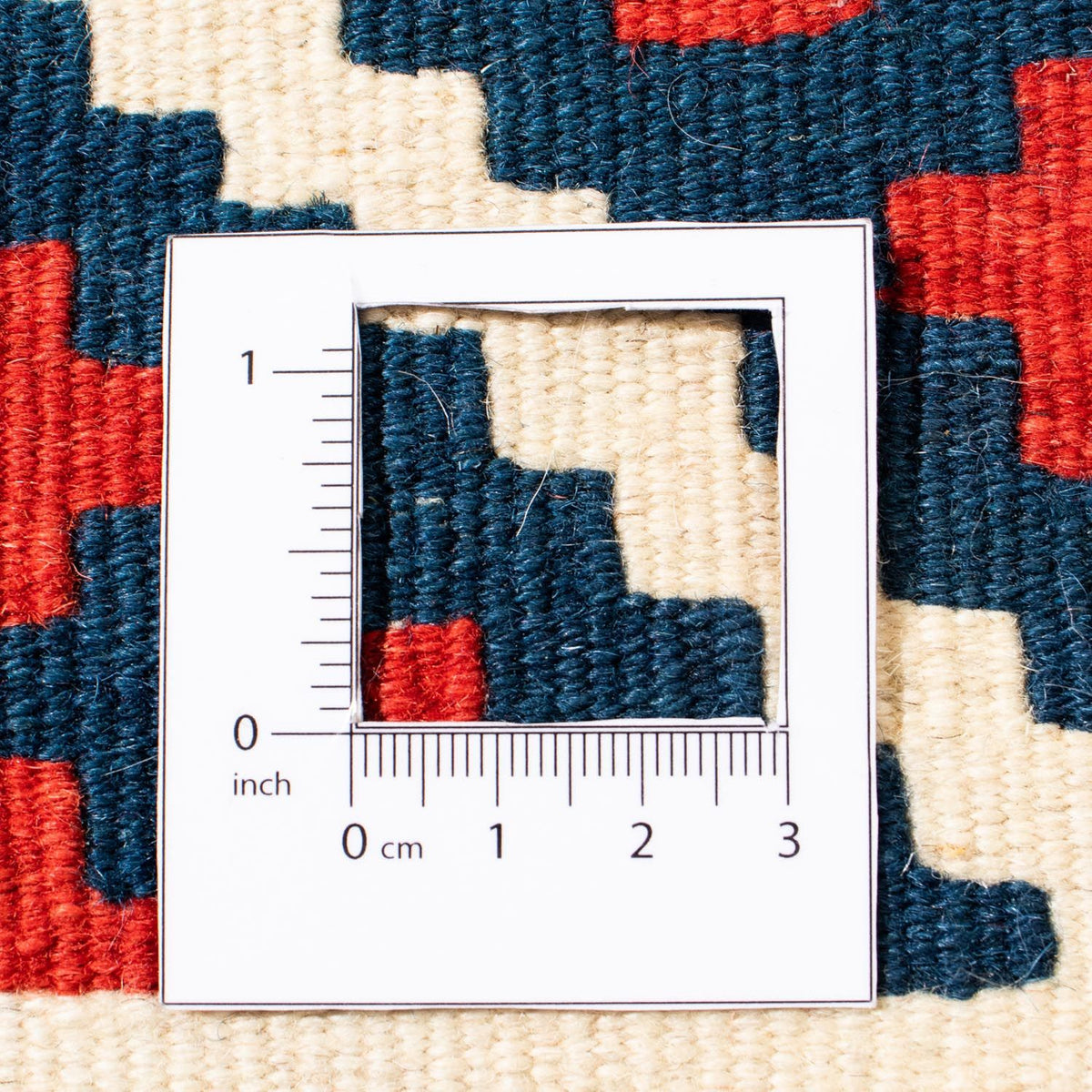 Kelim-tæppe - orientalsk firkantet  - 101 x 101 cm - beige