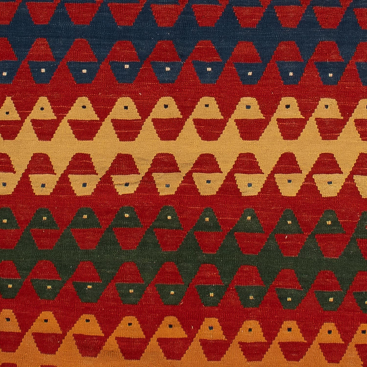 Løber Kelim-tæppe - orientalsk - 297 x 149 cm - mørkerød